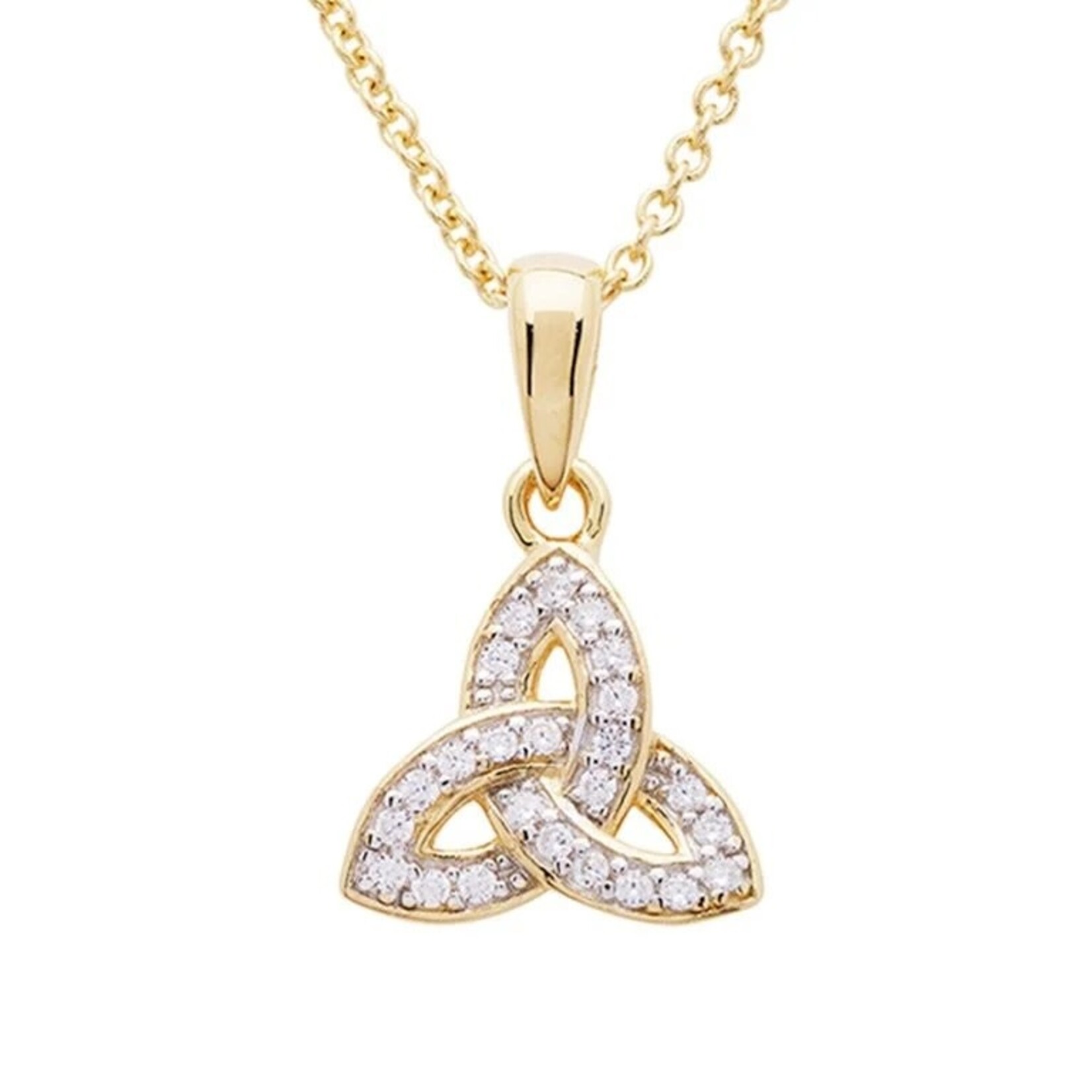 Shanore Necklace: 14k Small Trinity Vermeil