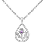 Necklace: Amethyst Thistle Teardrop