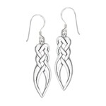 Earrings: SS Heart Extended Weave