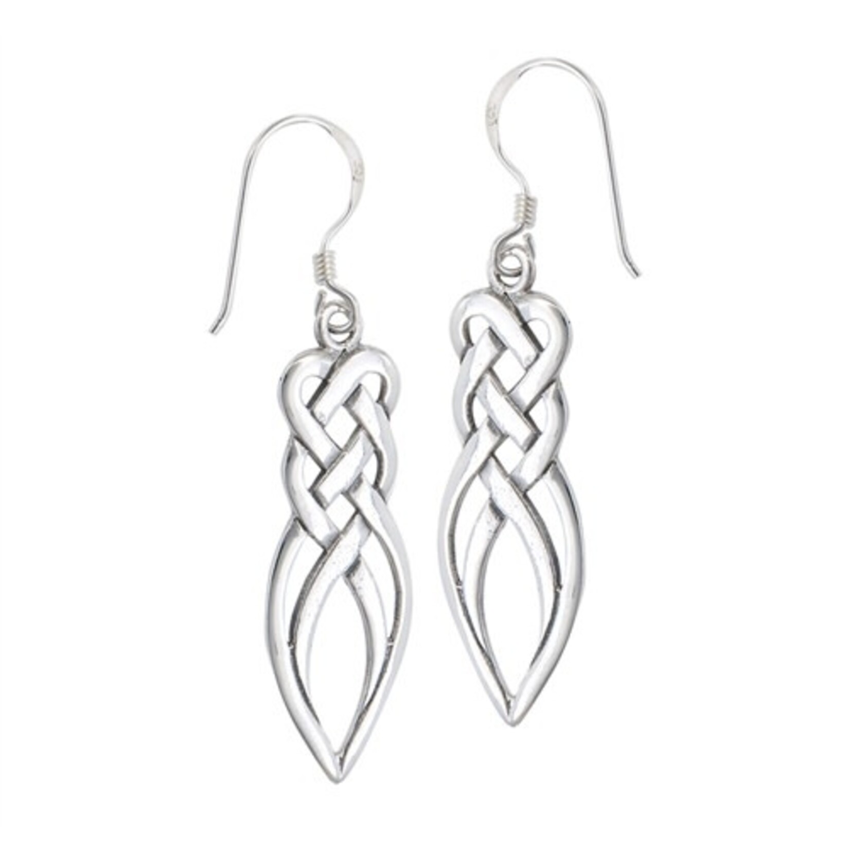 Earrings: SS Heart Extended Weave