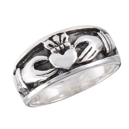 Ring: SS Claddagh Two Tone