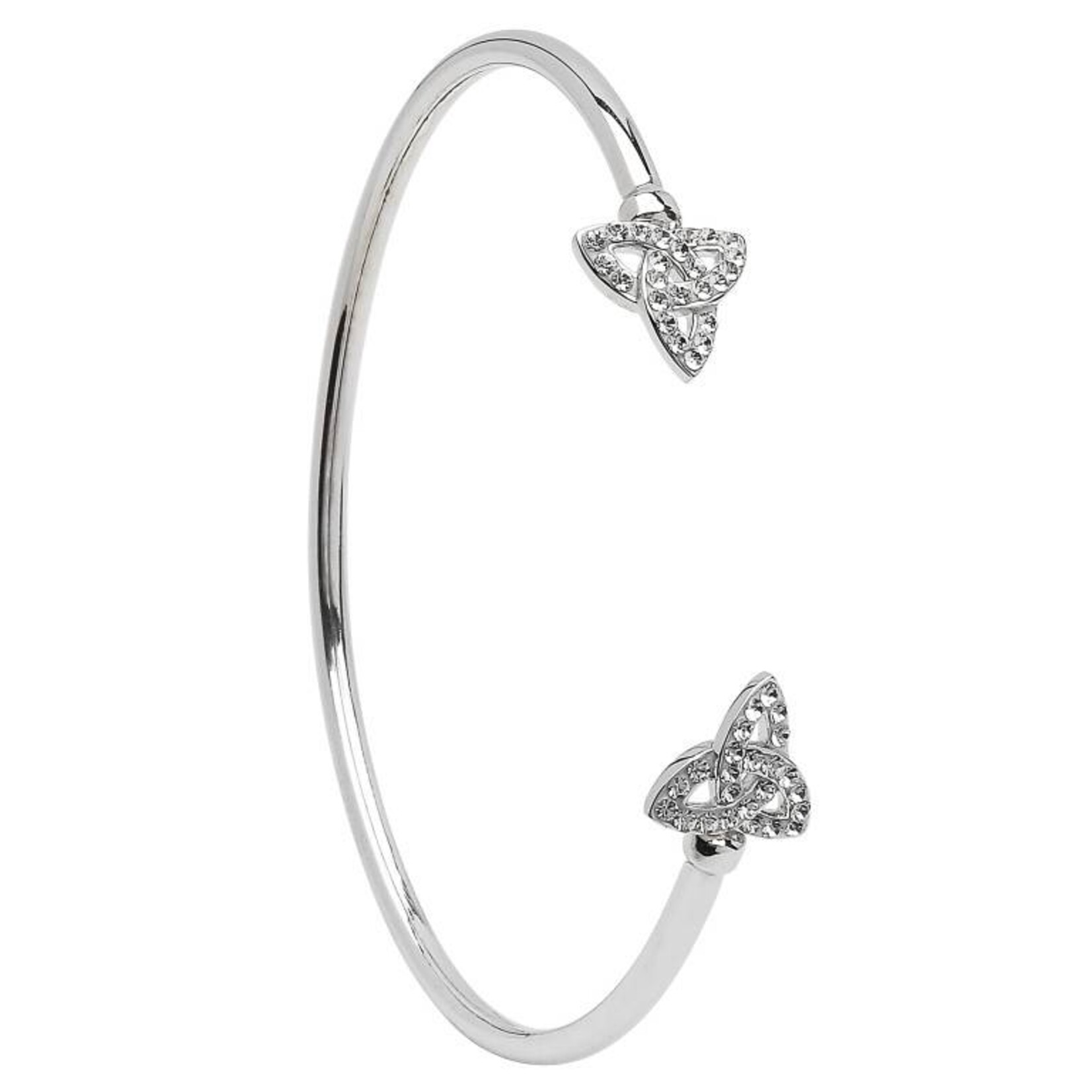 Shanore Bracelet: SS Trinity Swarovski Cuff Bangle