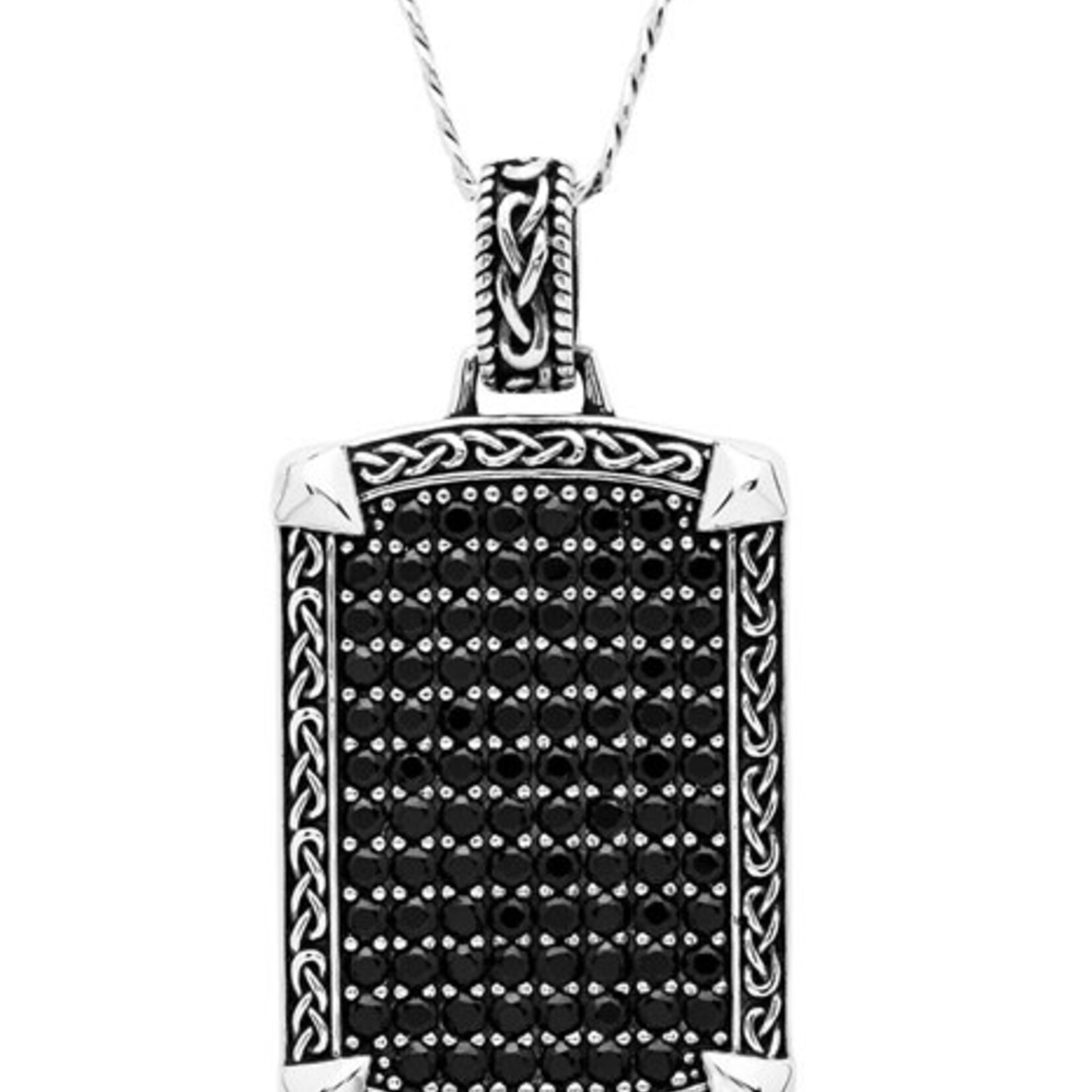 Shanore Necklace: Black Spinel Dog Tag