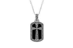 Pendant: Onyx Cross