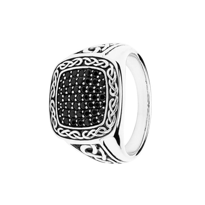 Shanore Ring: SS Black Spinel