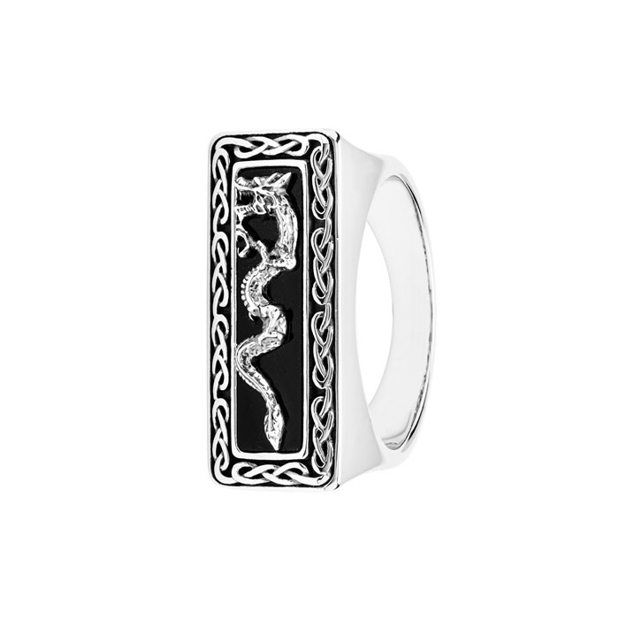 Shanore Ring: Onyx Dragon Band