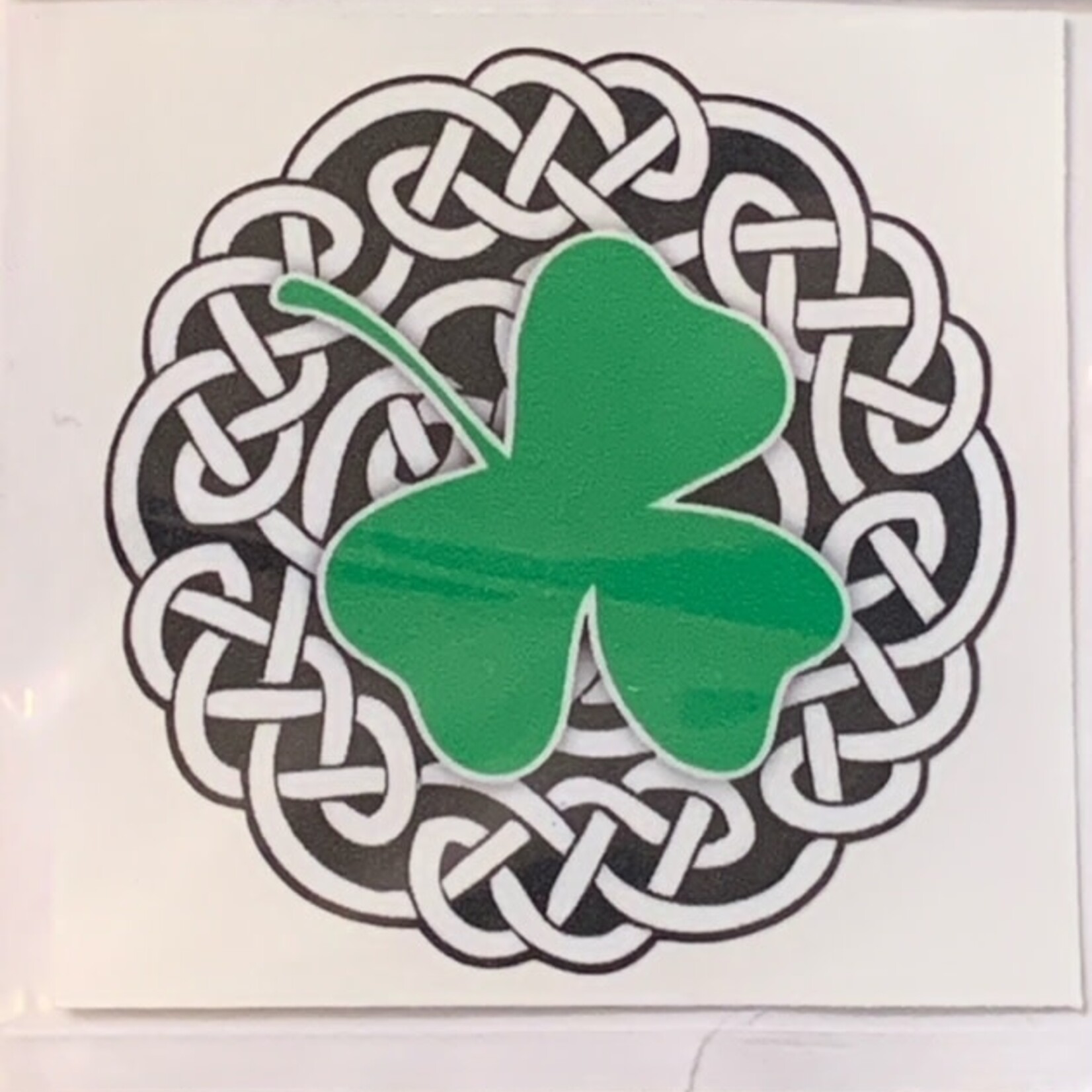 Sticker: Celtic Circle, Green Shamrock