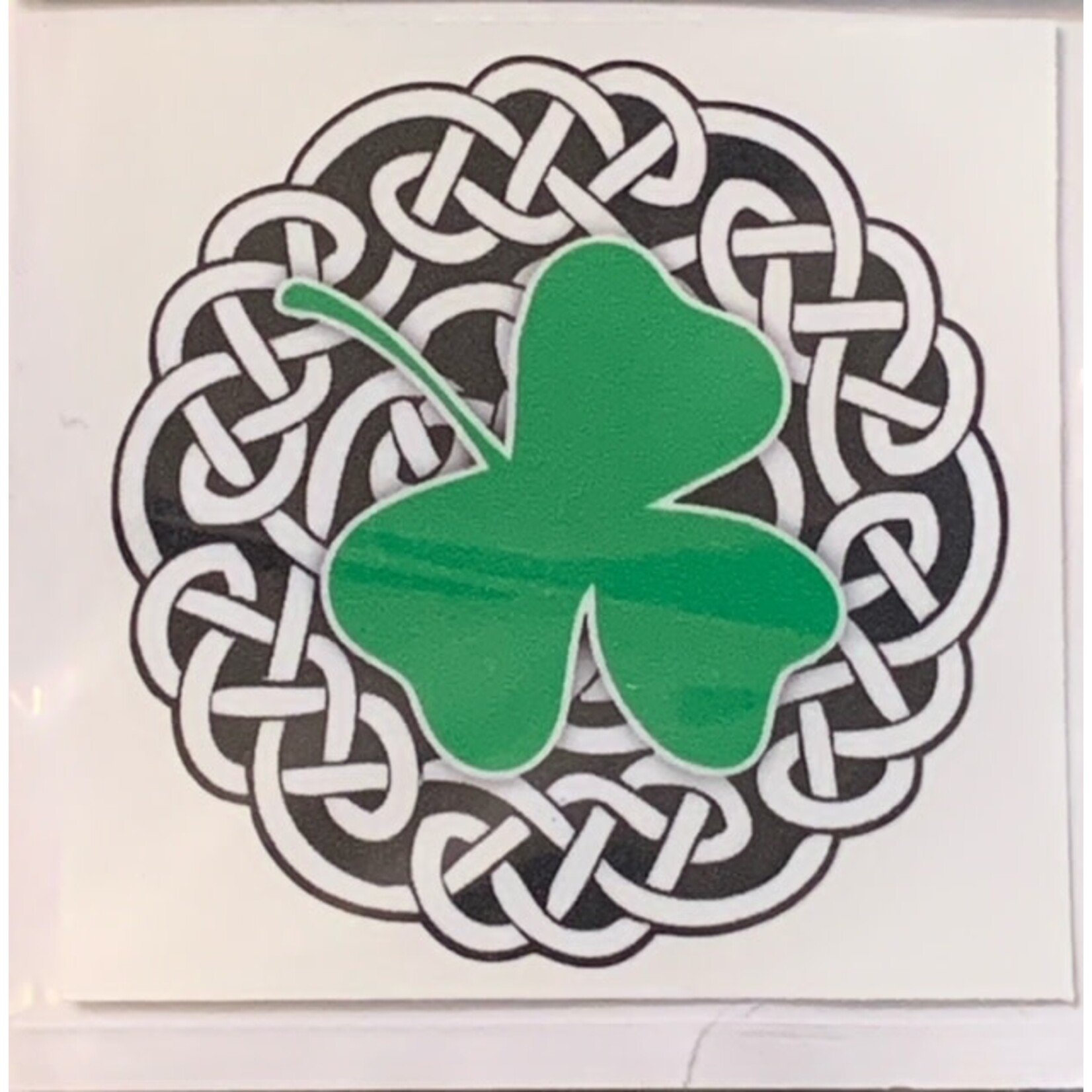 Sticker: Celtic Circle, Green Shamrock