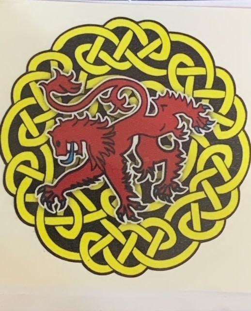 Sticker: Celtic Circle, Red Lion