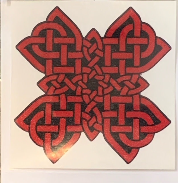 Sticker: Celtic Cross, Red