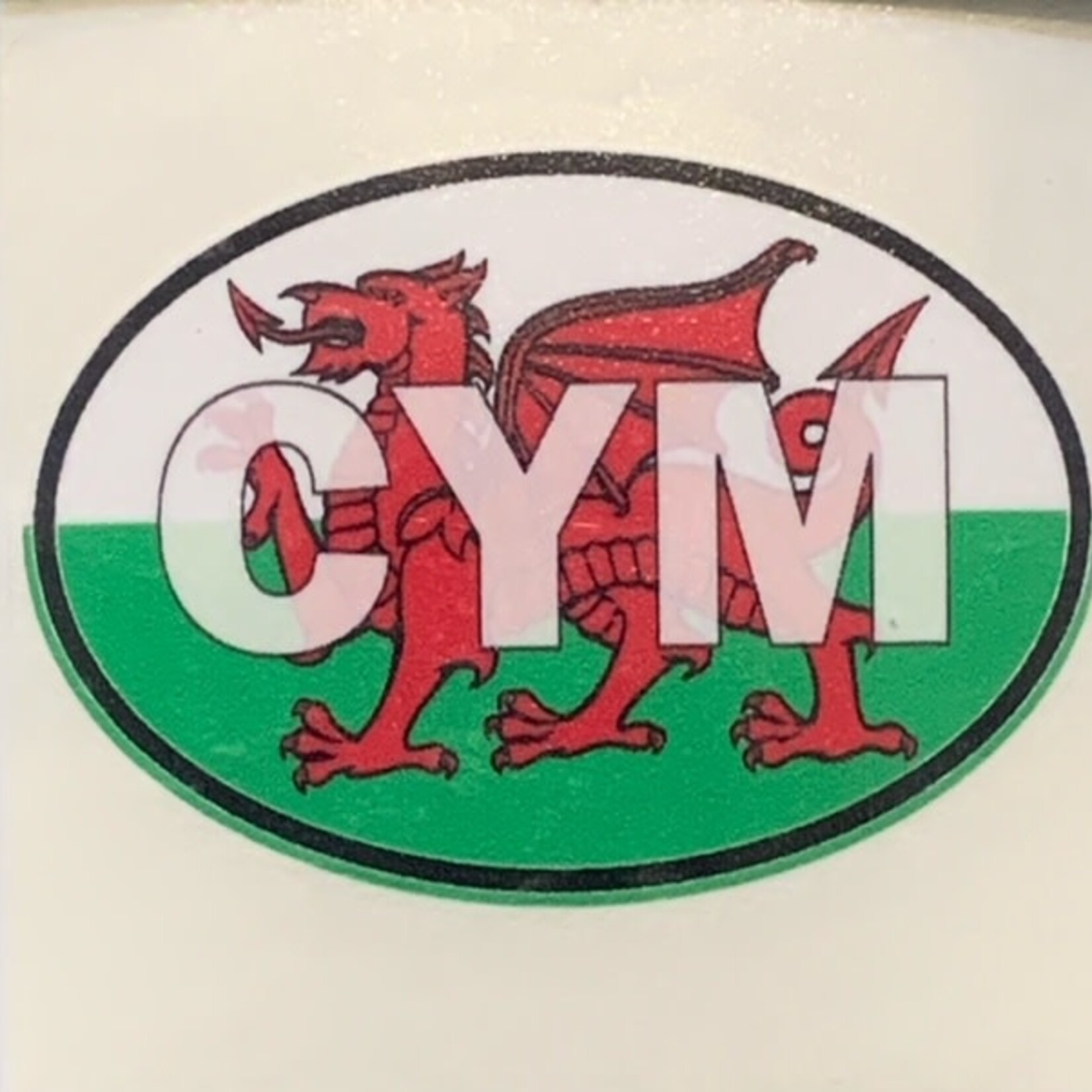 Sticker: Flag Oval, Wales ABV (CYM)
