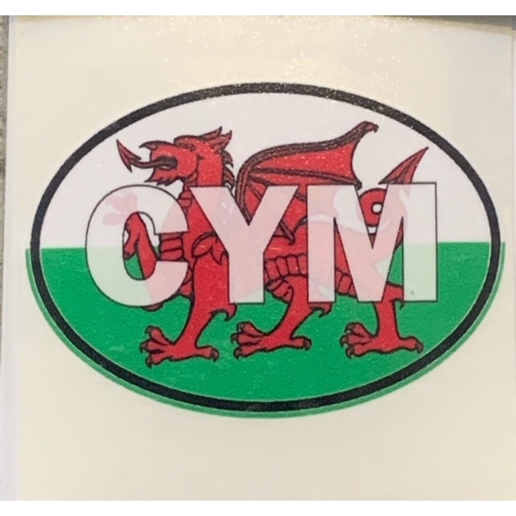 Sticker: Flag Oval, Wales ABV (CYM)