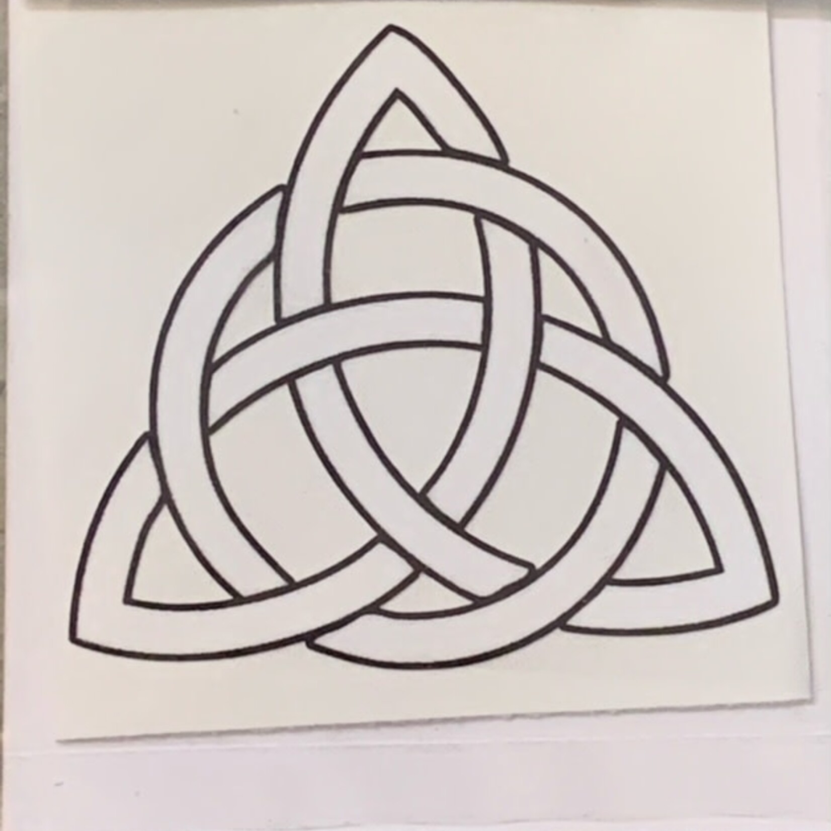 Sticker: Trinity Knot, White