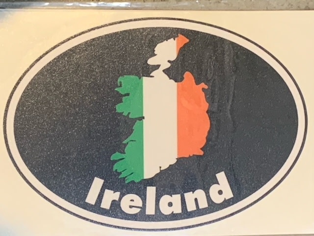 Sticker: Flag Country, Oval, Ireland