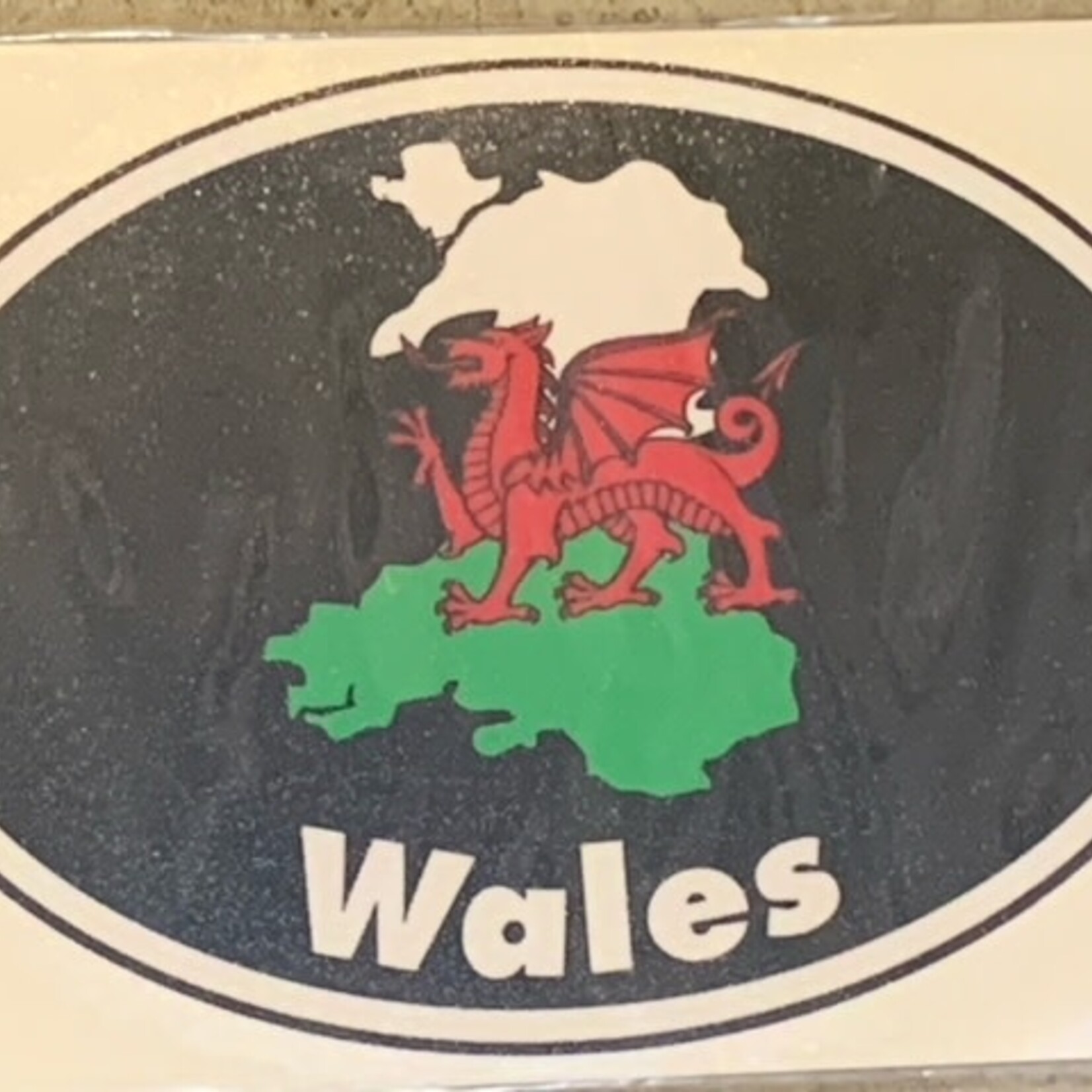 Sticker: Flag Country, Oval, Wales