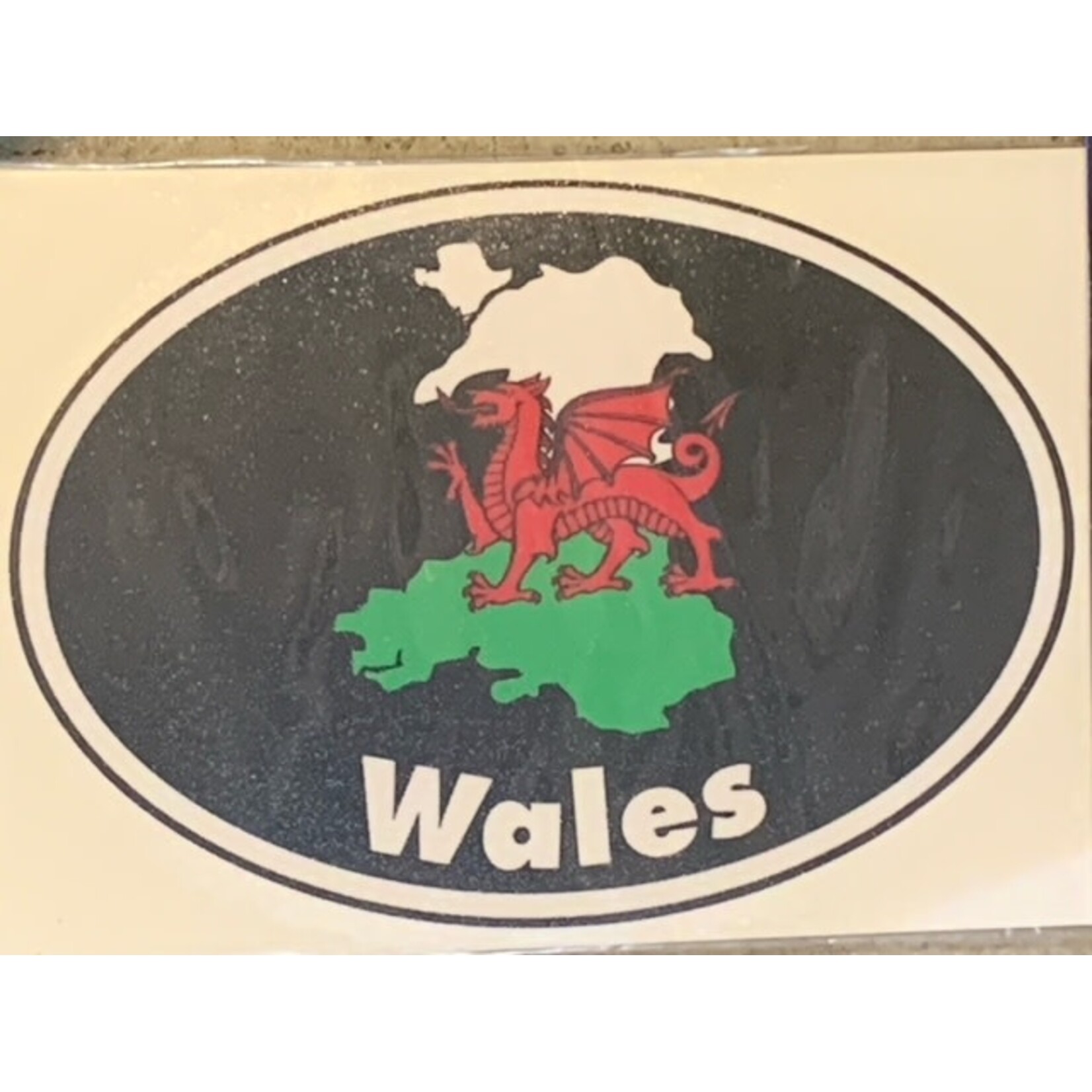 Sticker: Flag Country, Oval, Wales