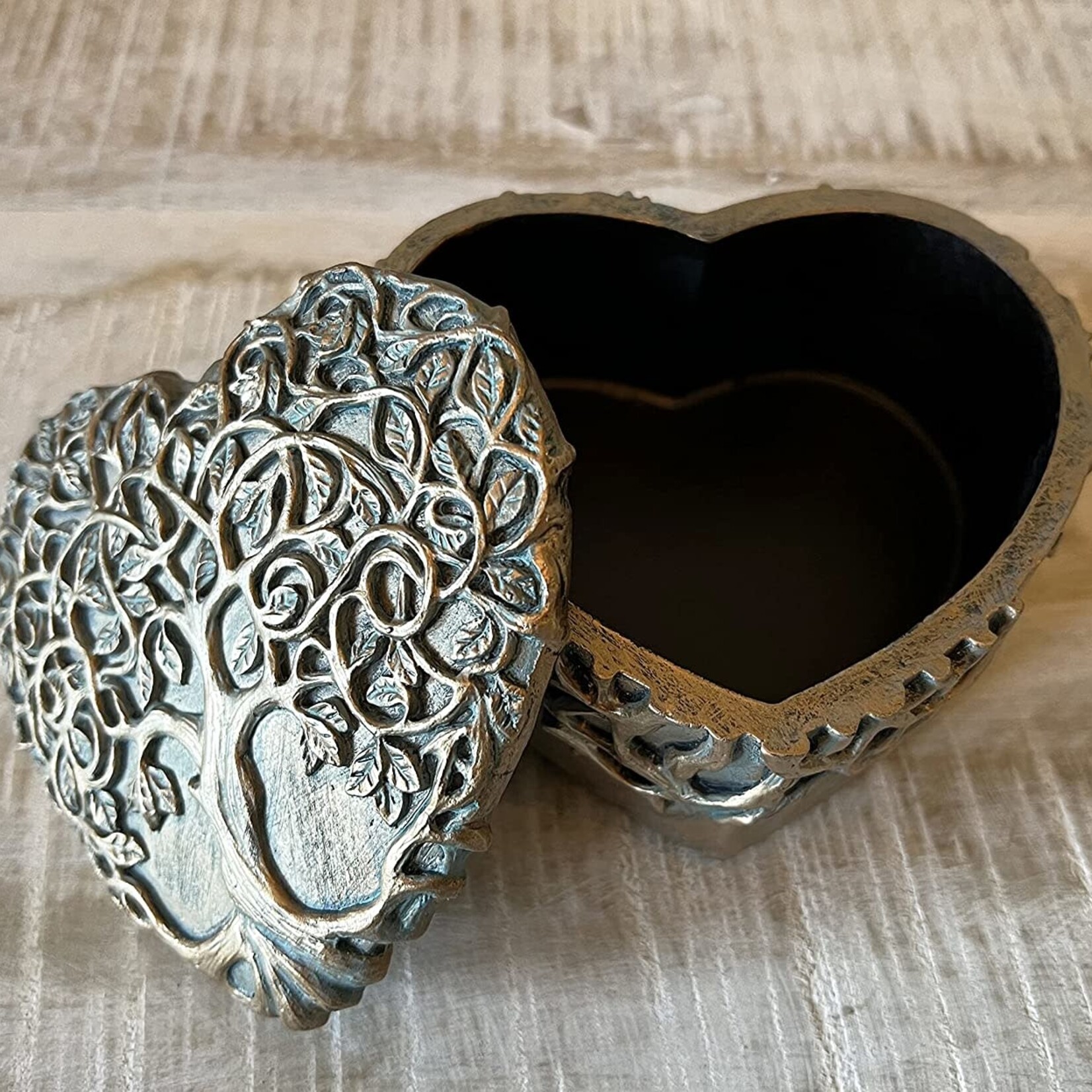 Trinket Heart Box: Tree of Life, Resin