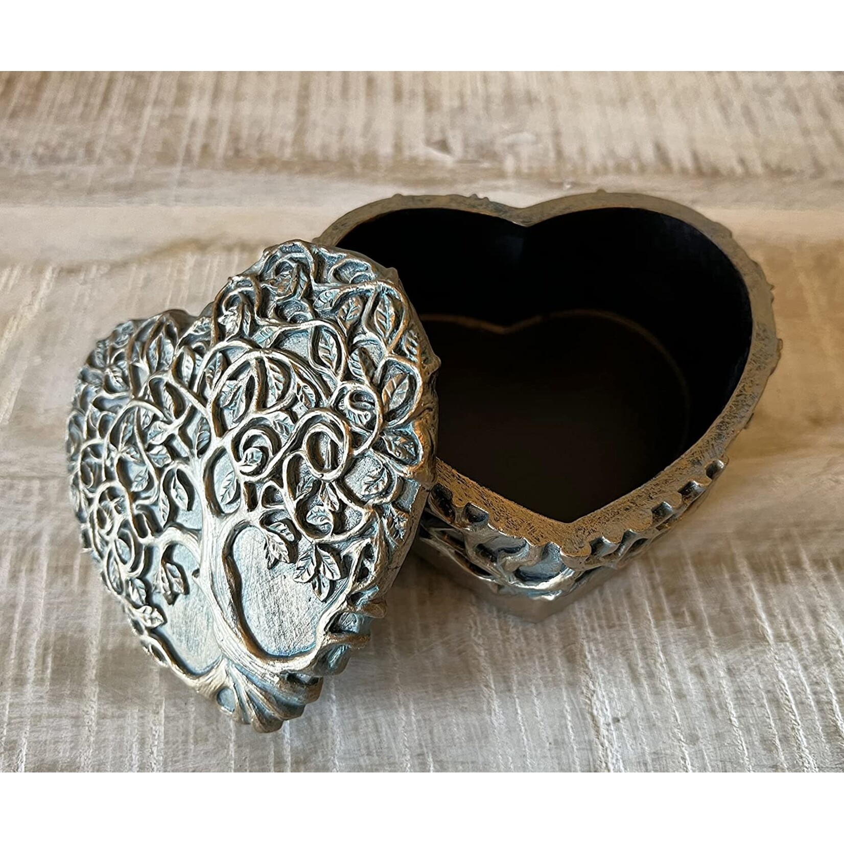 Trinket Heart Box: Tree of Life, Resin