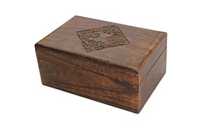 Jewelry Box: Diamond Tree of Life, Wooden (5"x8")