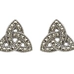 Anu Earrings: SS Marcasite Trinity