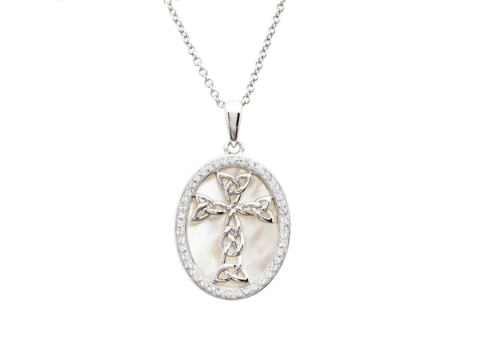 Shanore Pendant: SS MOP Celtic Cross