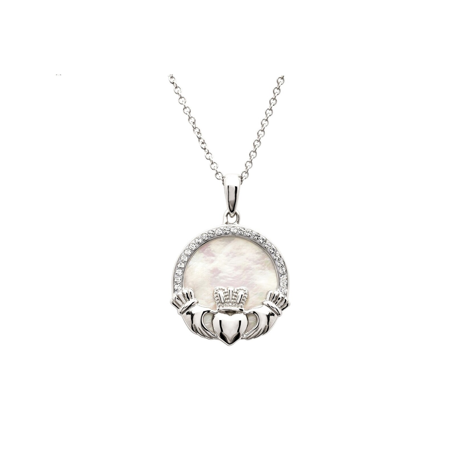 Necklace: SS MOP Claddagh