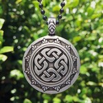 Necklace: Celtic Traditions Shield Knot Pewter