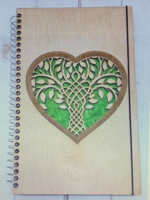 Celtic Tree of Life in Heart Journal Leathered
