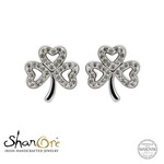 Shanore Earrings: SS Stud Shamrock