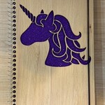 Notebook: Unicorn Purple Glitter