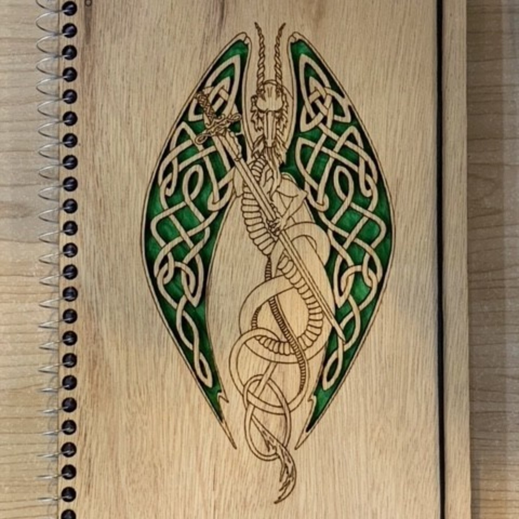 Genesis 3D Notebook: Dragon Green Leathered