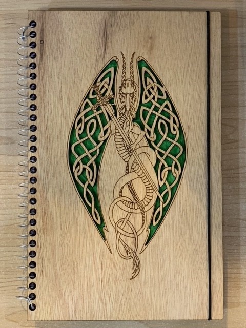 Genesis 3D Notebook: Dragon Green Leathered