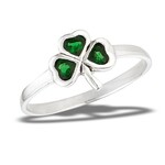 Welman Ring: Shamrock w/Sim Emerald, SS