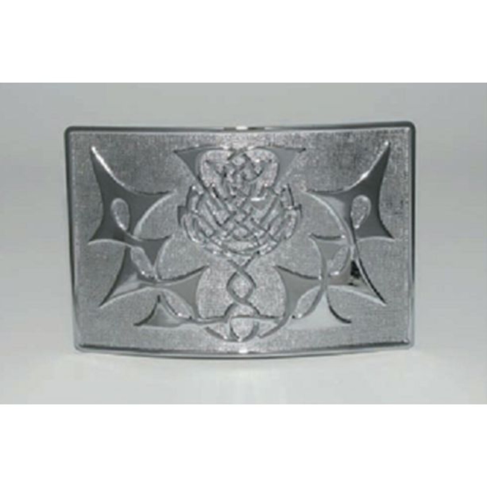 Glen Esk Buckle: Thistle Knot, Chrome