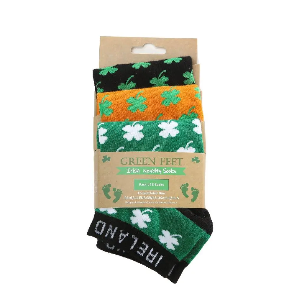 Socks: 3 Pack Shamrock (ankle)