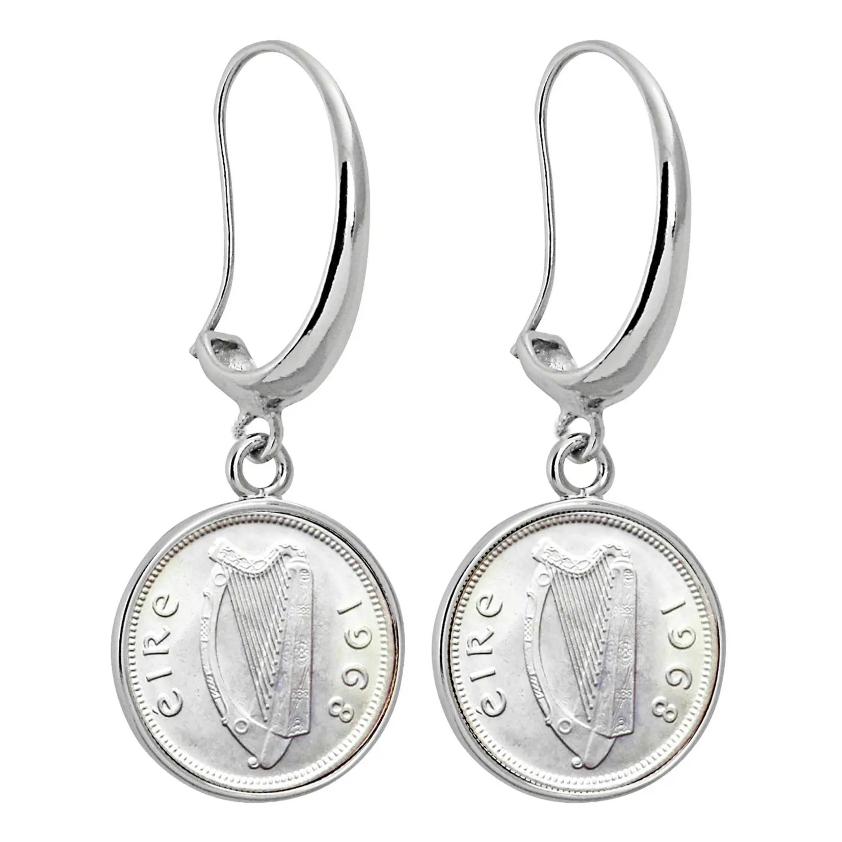 Earrings: 3 Pence Silvertone