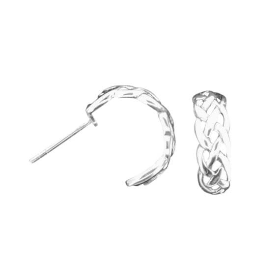 H & Y Earrings: Silver Celtic Hoop