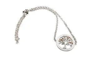 Bracelet: SS White Enamel Tree of Life