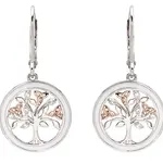 Shanore Earrings: SS White Enamel Tree of Life Drop
