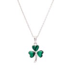 Necklace:  SS Shamrock Malachite