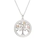 Necklace:  SS White Enamel Tree of Life