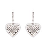 Earrings: SS White Crystals Celtic Heart