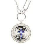 Shanore Necklace: SS Cross Saphire CZ