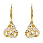 Shanore Earrings: Trinity Clasp Vermeil