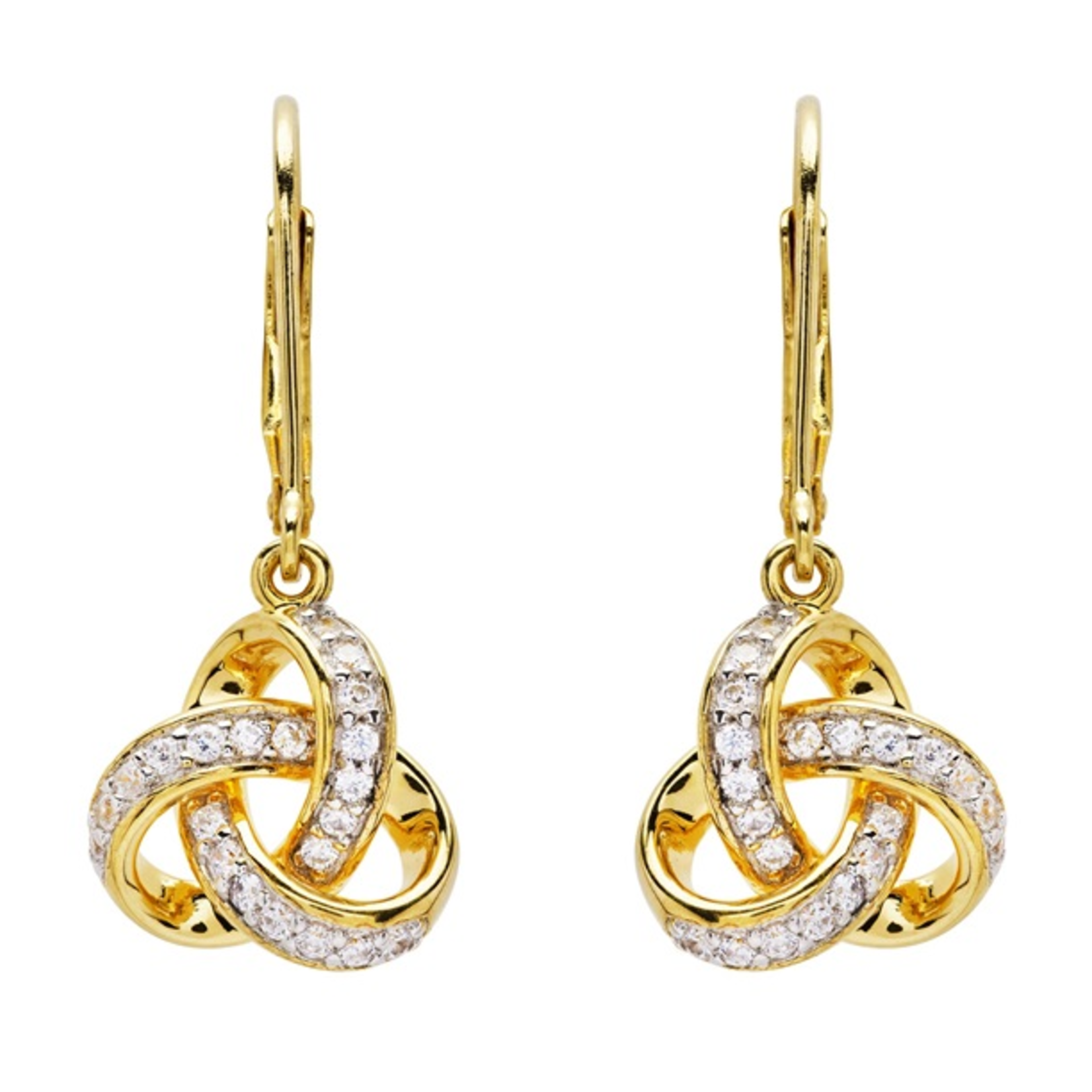 Shanore Earrings: Trinity Clasp Vermeil