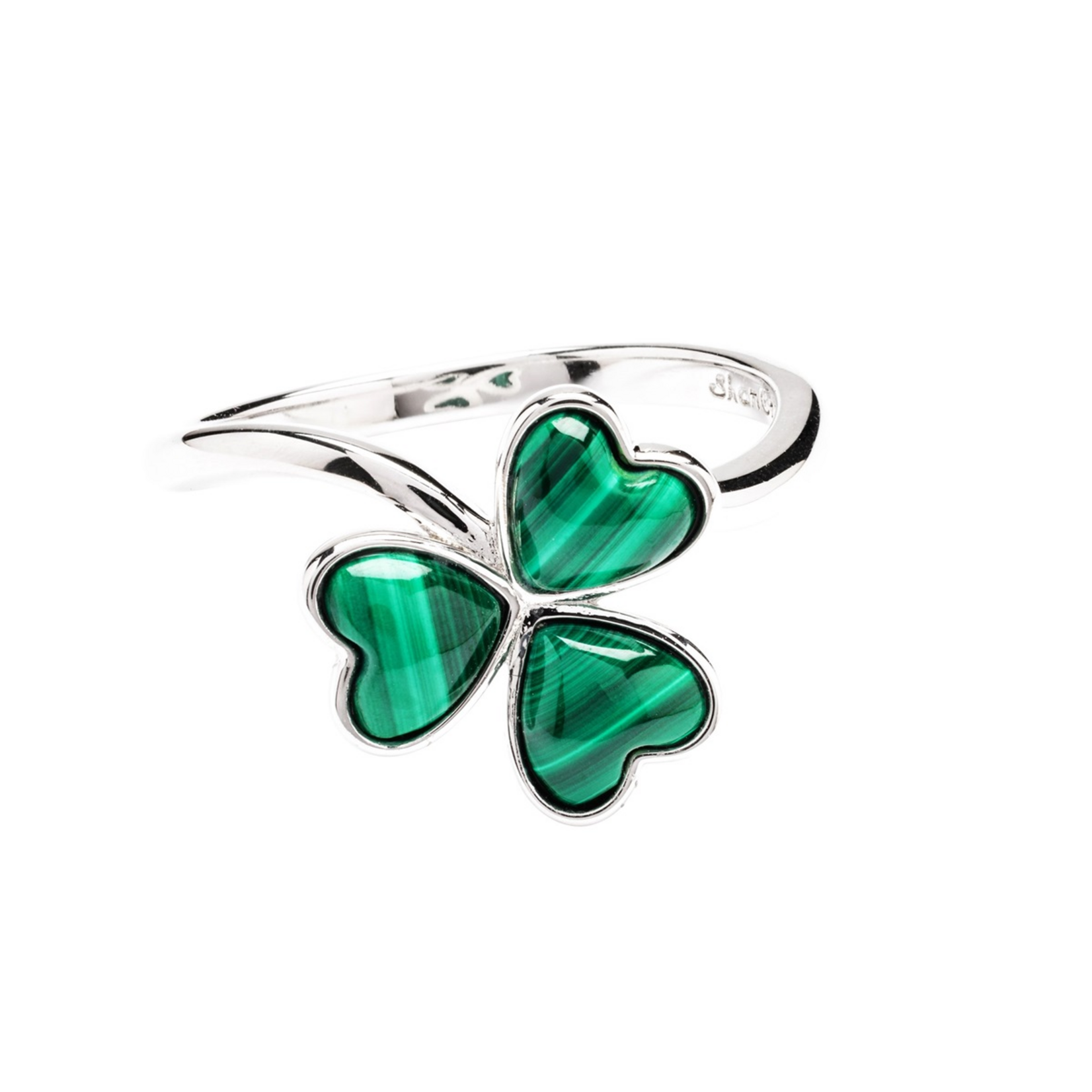 Ring: SS Malachite Shamrock