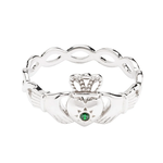 Shanore Ring: SS Green Claddagh