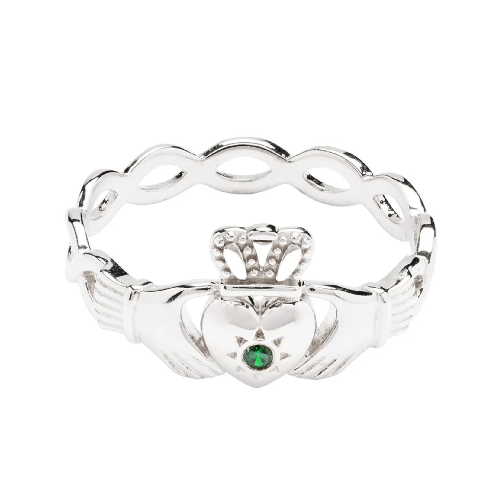 Shanore Ring: SS Green Claddagh