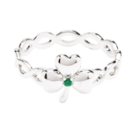 Shanore Ring: SS Green Shamrock