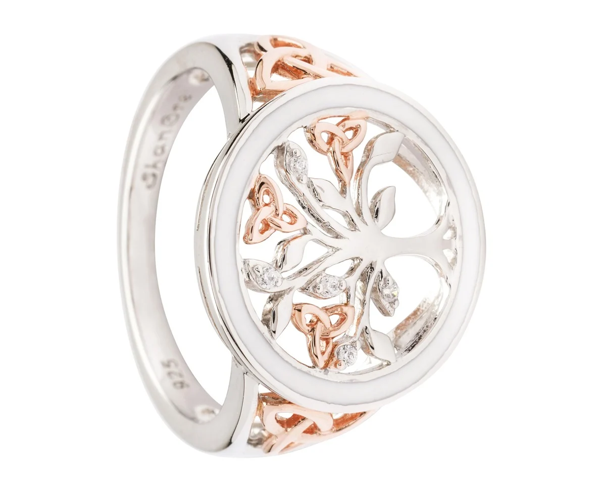 Shanore Ring: SS TOL White Enamel